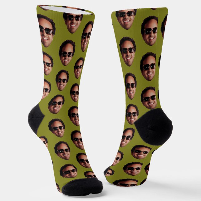 Calcetines Foto de Cara Personalizada Divertida (Angular)
