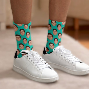 Calcetines Foto de cara personalizado zócalos de la tripulaci