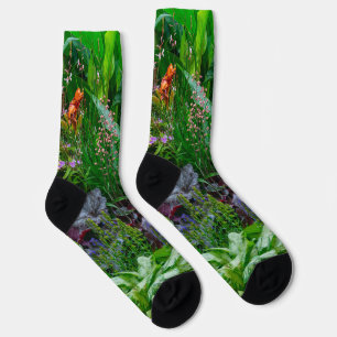 Calcetines Foto de flores de verano de jardín de cottage ingl