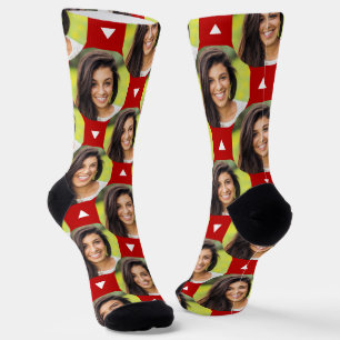 Calcetines Foto de Girlfriend para Boyfriend Red Fun