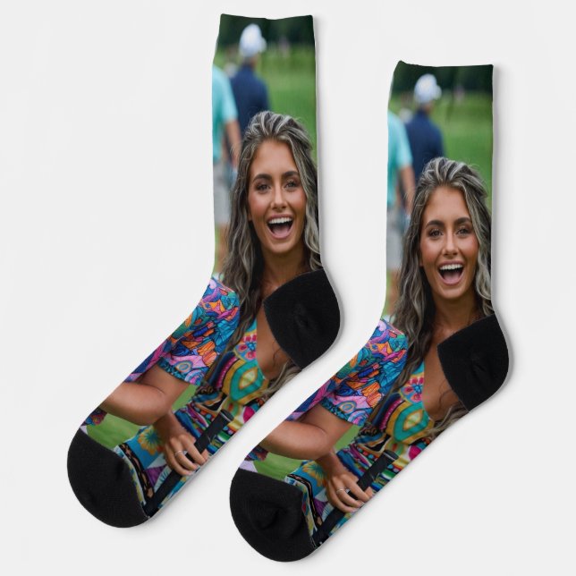 Calcetines Foto de golf personalizar (Izquierda)