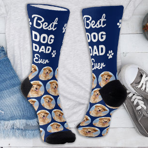 Calcetines Foto de mascota con patrón divertido personalizado