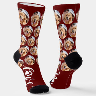 Calcetines Foto de Mascota Personalizada AMOR Diversión Huell