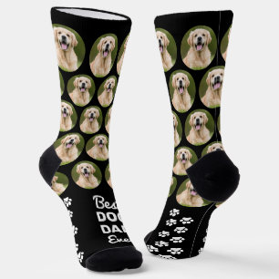 Calcetines Foto de mascota personalizada Mejor PAPÁ PERRO del