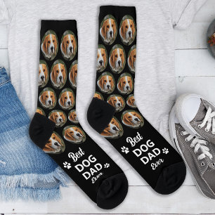 Calcetines Foto de mascota personalizada Mejor PAPÁ PERRO del