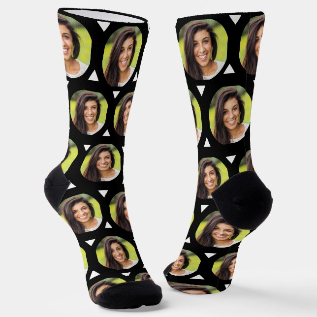 Calcetines Foto de Novia para Novia Cute Black (Angular)