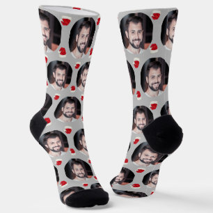 Calcetines Foto de Novia para Novia Lt Gray Holiday