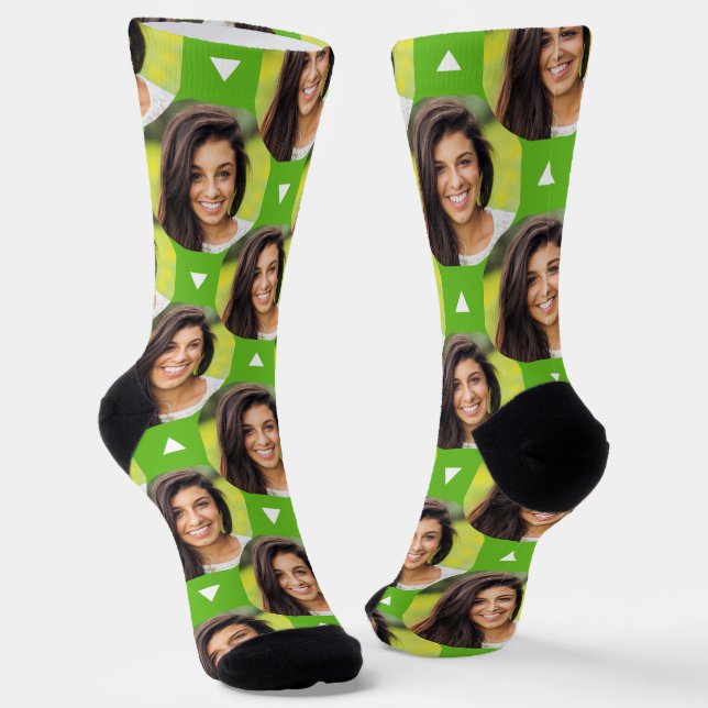 Calcetines Foto de Novia para Novia Sporty Green (Angular)