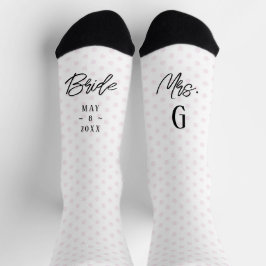 Calcetines Foto de novia Personalizado rosa