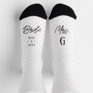 Calcetines Foto de novia Personalizado rosa