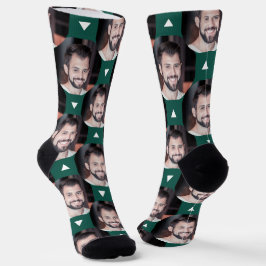Calcetines Foto de novio de Girlfriend Emerald Green