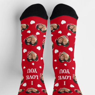 Calcetines Foto de Pareja Personalizada Te Amo
