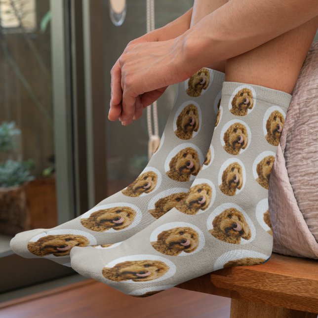 Calcetines Foto de perro personalizada | Cara de mascota pers (Subido por el creador)