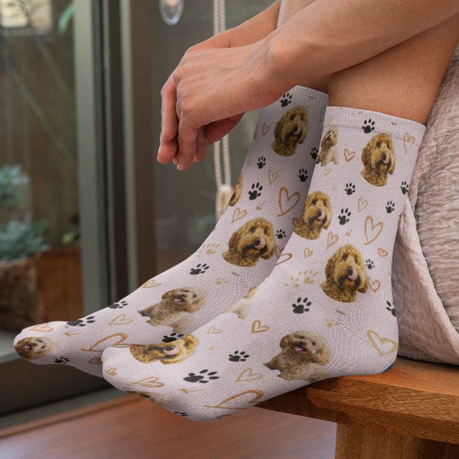 Calcetines Foto de perro personalizada de San Valentín, regal (Subido por el creador)