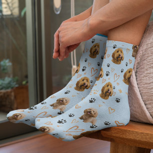 Calcetines Foto de perro personalizada – Regalo de San Valent