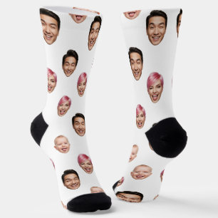 Calcetines Foto de personalizado 3 cara - Gracioso regalo per