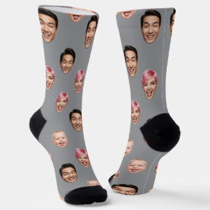 Calcetines Foto de personalizado 3 cara - Gracioso regalo per