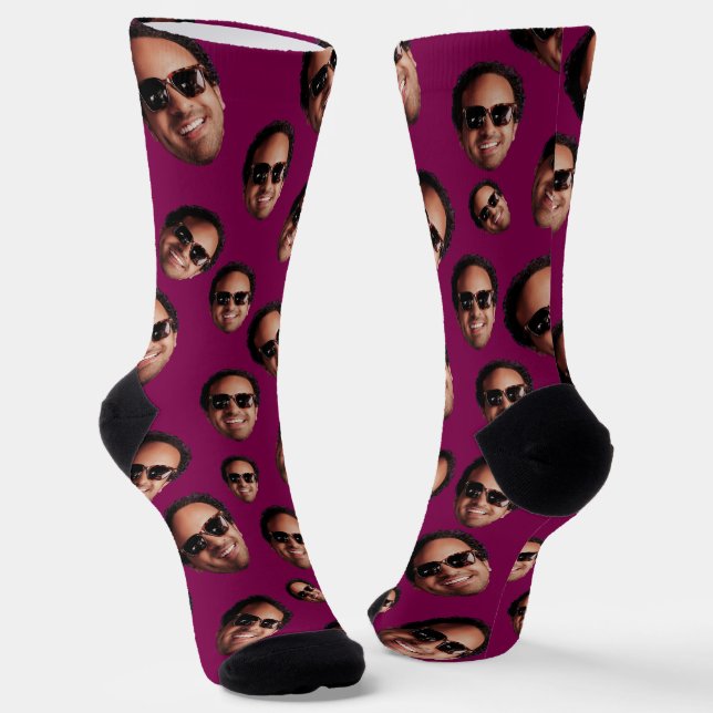 Calcetines Foto Divertida de Cara Personalizada (Angular)