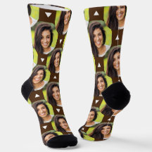 Foto divertida de una novia del novio Brown Socks