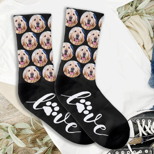 Calcetines Foto mascota Love Paw Print Dog Socks