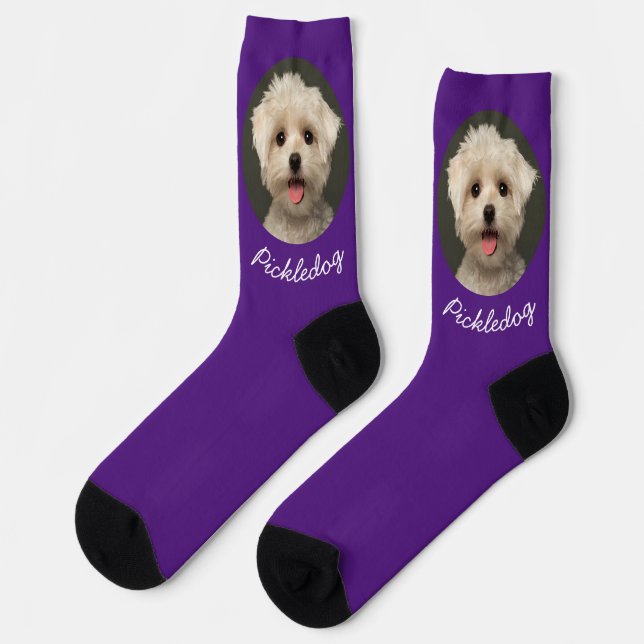 Calcetines Foto mascota para el dueño de perro o gato (Izquierda)
