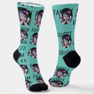 Calcetines Foto perfecta personalizada del Día de la Madre