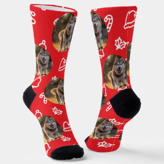 Calcetines Foto personalizada - Celebración de invierno