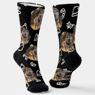 Calcetines Foto personalizada - Celebración de invierno