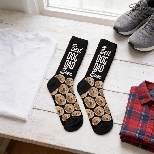Calcetines Foto personalizada con el mejor PAPÁ PERRO jamás v (Subido por el creador)