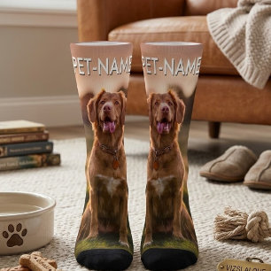 Calcetines Foto personalizada con el nombre de tu perro