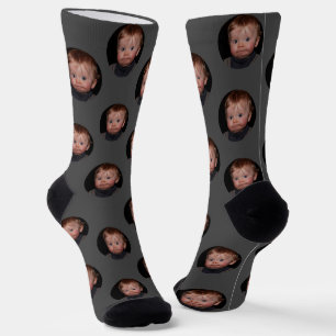 Calcetines Foto personalizada de cara divertida