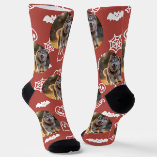 Calcetines Foto personalizada de Halloween - Garabatos