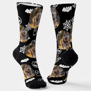 Calcetines Foto personalizada de Halloween - Garabatos
