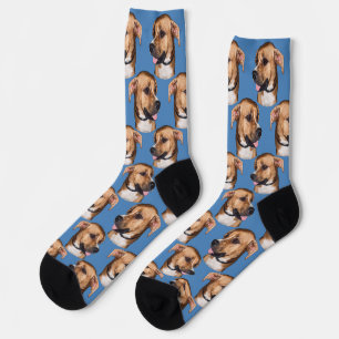 Calcetines Foto personalizada de la cara de perro Mascota div