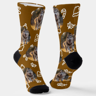 Calcetines Foto personalizada de Navidad - Celebración de inv
