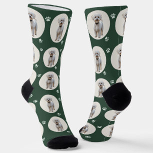Calcetines Foto personalizada de perro Clásico Hunter Verde H