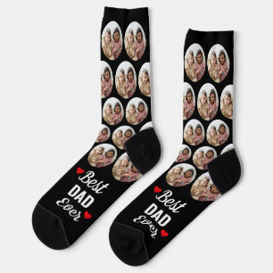 Calcetines Foto personalizada del mejor papá jamás niños de B
