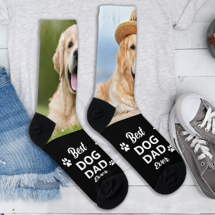 Calcetines Foto personalizada del mejor PAPÁ PERRO Personaliz