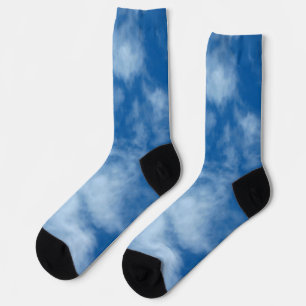 Calcetines Fotografía de la naturaleza del cielo azul parcial