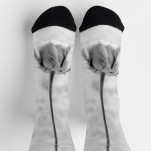 Calcetines Fotografía de Rosa Fría Personalizable con Monogra