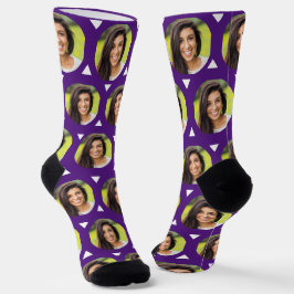 Calcetines Fotografía púrpura de Novia para Cute Novio