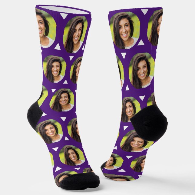 Calcetines Fotografía púrpura de Novia para Cute Novio (Angular)