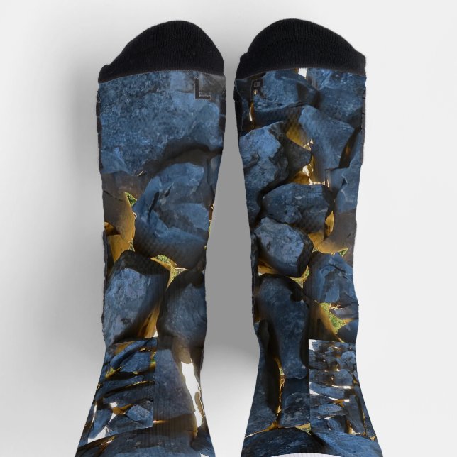 Calcetines Fotografía rusa en pared de piedra croata (Arriba)