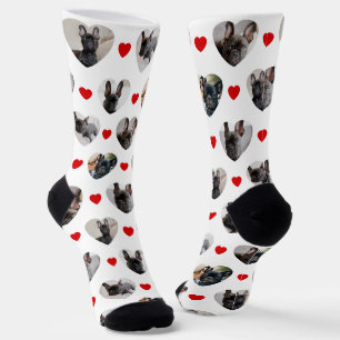Calcetines Fotos de mascotas personalizadas y lindas en forma