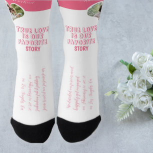 Calcetines Fotos de pareja personalizadas amor compromiso cor