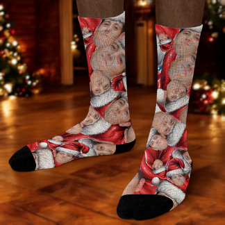 Calcetines Fotos divertidas en la cara de los Navidades de Sa