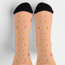 Calcetines Four Corners Peach Yellow Tiled Pattern
