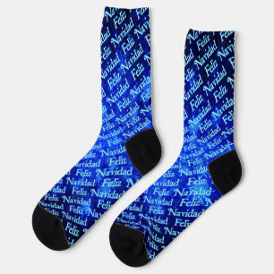 Calcetines Fractal Snowburst - Feliz Navidad Socks