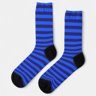 Calcetines Frambuesa azul en franjas azules