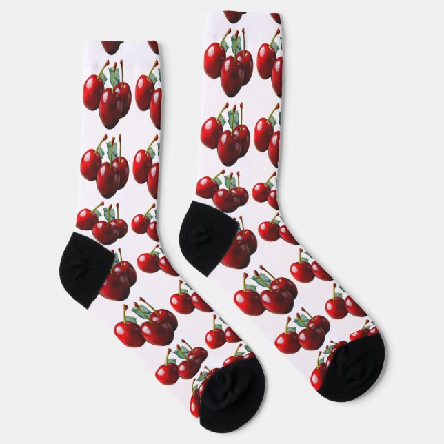 Calcetines Fresco escogido de las cerezas retro (Derecha)